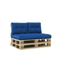 Paletten, Palettenlounge MELIDE inkl. Kissen blau