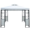Gartenpavillon Gazebo 3 x 3 m weiss