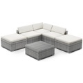 Rattanlounge TEXAS grau/beige