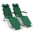 Liegestuhl Campingstuhl grün 2er Set
