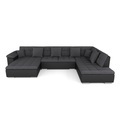 Sofa ARIA links grau/schwarz