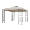 Gartenpavillon LED 3 x 3 m beige