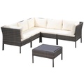Rattanlounge BARI grau