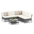 Rattanlounge RIVERA grau