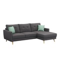 Ecksofa MANDY rechts anthrazit
