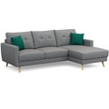 Eric Axis, Ecksofa MANDY rechts grau