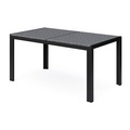 Granittisch 140 x 80 x 67 cm schwarz