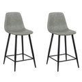 Barhocker DAVY grau 2er Set