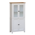 Schrank Vitrine Holz KATHRINE 75 x 150 cm