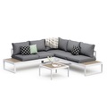 Lounge CAMILA anthrazit/weiss/braun