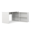undefined, Eckschreibtisch AARON mit Regal 137 x 137 x 75 cm weiss