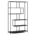 Bücherregal SEAFORD 117 x 185 cm schwarz