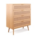 Kommode Holz ARNO 4 Schubladen 80 x 97 cm