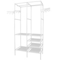 undefined, Kleiderständer Garderobe 86 x 44 x 174 cm weiss