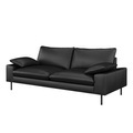 undefined, Sofa ADELE Kunstleder schwarz