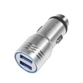 Ladeadapter Auto mit 2 USB Ports silber