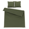 Bettwäsche 3-teilig 65 x 65 cm + 200 x 210 cm olive