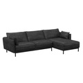 undefined, Ecksofa Leder ELVIS rechts anthrazit