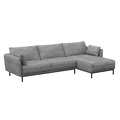 undefined, Ecksofa Leder ELVIS rechts grau