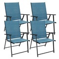 Gartenstuhl REA 4er Set türkis/schwarz
