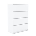Kommode TALA 4 Schubladen 70 x 100 cm weiss