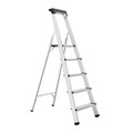 Stehleiter 5 Stufen silber/schwarz