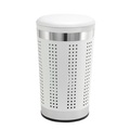 undefined, Wäschekorb Metall mit Deckel 46L weiss