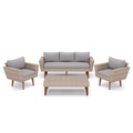 Lounge Rattan EVORA beige/grau
