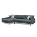 Ecksofa LEAH links anthrazit