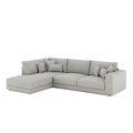 Ecksofa Cord TARJA links hellgrau