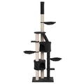 Katzenbaum deckenhoch 230 - 265 cm schwarz