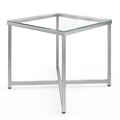 Beistelltisch Glas RUFIN 50 x 50 x 45 cm silber