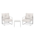 Gartenmöbel Set DELANO 3-teilig weiss