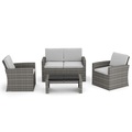 Gartenset Rattan MILENA grau