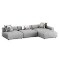 Ecksofa BONNIE rechts grau