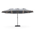 Doppel-Sonnenschirm OZE mit LED 460 x 270 cm anthrazit
