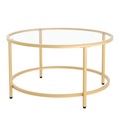 Beistelltisch Glas TYRO rund gold