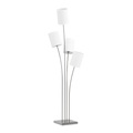 Stehlampe FLOWY 4 Lampen silber/weiss