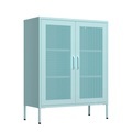 Kommode Metall BRANDO 80 x 101 cm mint