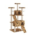 Katzenbaum 182 cm beige mit Pfoten