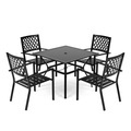 Gartenmöbel Set FREDERICO 5-teilig schwarz
