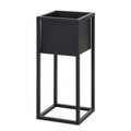 undefined, Blumentopf mit Gestell Metall 50 cm schwarz