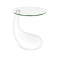Beistelltisch Glas LORETTE rund 45 x 54 cm weiss