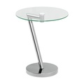 Beistelltisch Glas EVANDER rund 45 x 52 cm silber