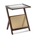 Nachttisch Glas ORVO 45 x 35 x 56 cm braun