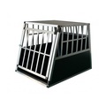 Alu Hundebox geneigte Rückseite gross schwarz