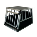 Alu Hundebox geneigte Rückseite klein schwarz