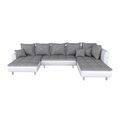 Ecksofa VEGAS grau & weiss