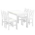 Essgruppe Holz LINDSAY 5-teilig weiss
