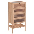 Kleintierkäfig Holz 60 x 40 x 120 cm natur
